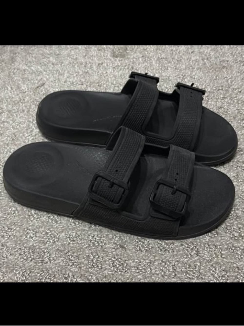 Fit Flop Black Slide Sandals